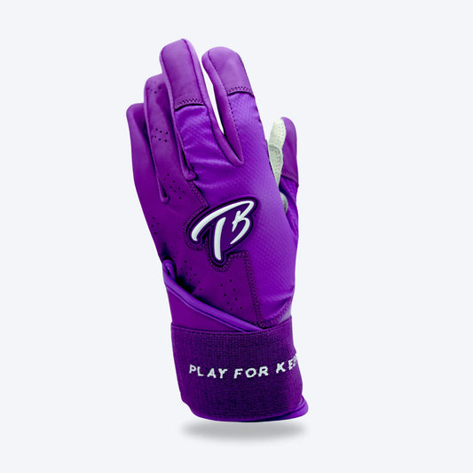 Long Cuff Batting Gloves | Purple
