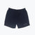 The image displays a pair of navy-colored workout shorts by Tater Baseball, designed for comfort and performance during baseball activities. The shorts feature a clean design with the Tater Baseball logo subtly placed on the leg, offering a stylish option for athletes.